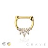 MULTI GEM CZ MARQUISE SEPTUM HINGED CLICKER